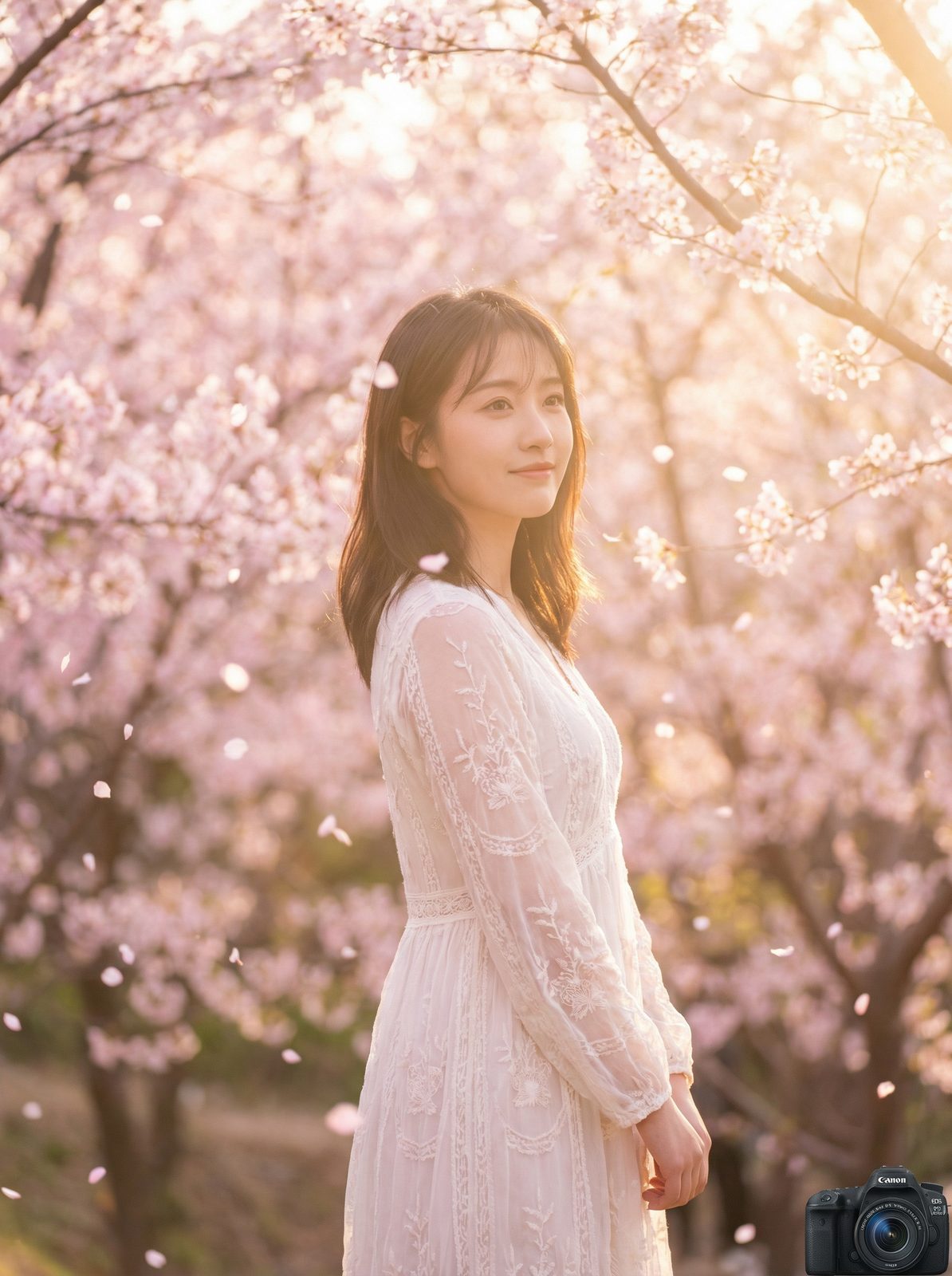 抖音风写真视频-樱花季唯美写真拍摄